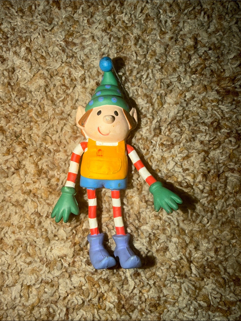 Colorful Striped Elf Kids Toy Figure bendable
